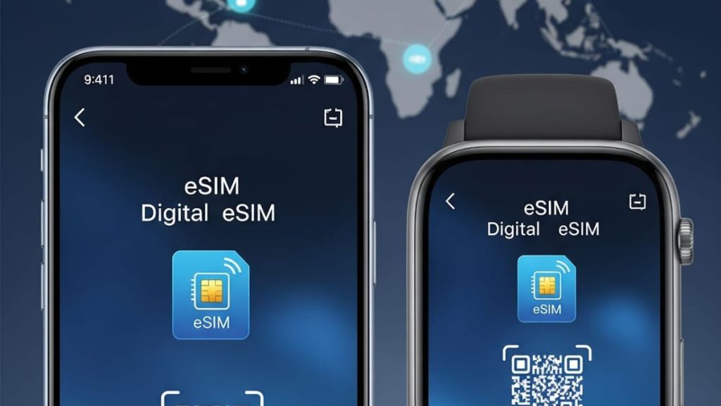 Image demonstrating eSIM in two devices.
