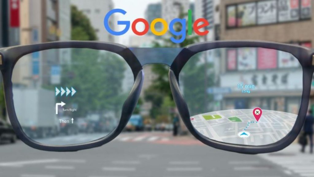 Image of Google's XR glasses. Google wearable glasses.