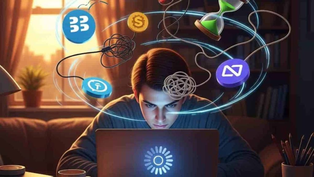 Image of slow internet user.