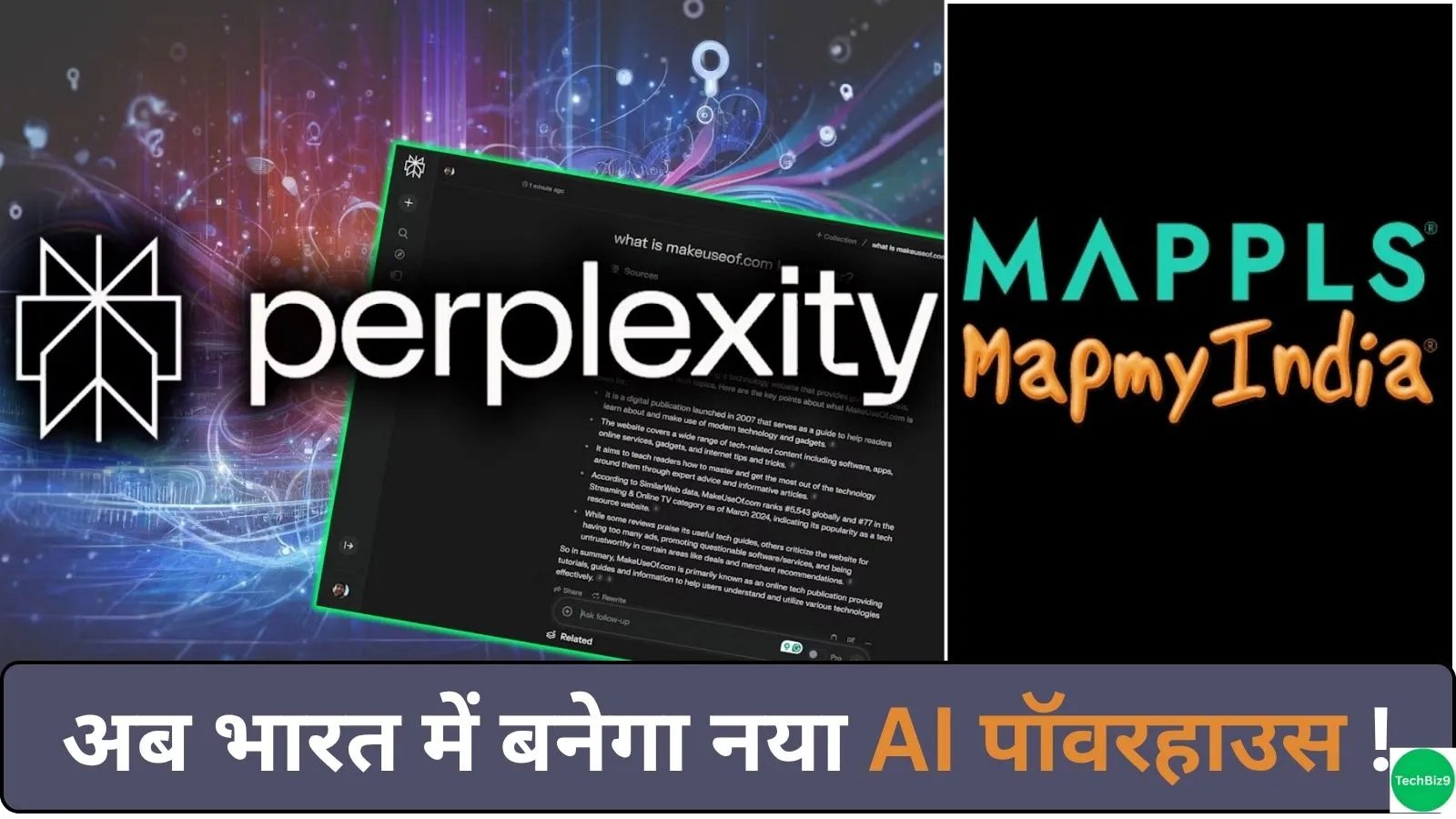 Mapmyindia Perplexity ai Partnership इमेज क्रेडिट- TechBiz9